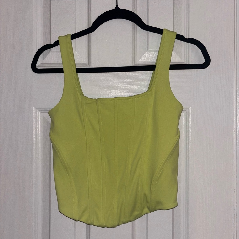 Lime Green Women's corset Top